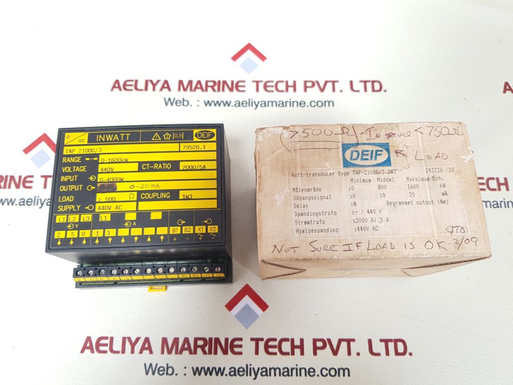 Deif tap 210dg/3 frequency transducer range:0-1600kw
