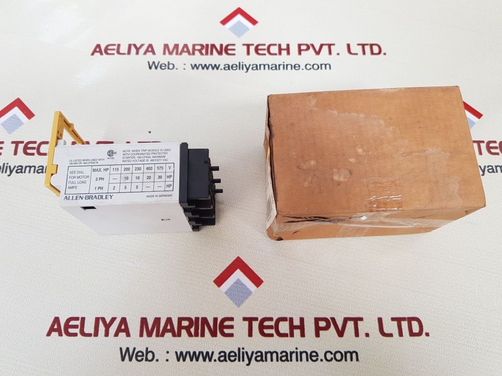 Allen-bradley 190-p320 ser:a motor protection trip block
