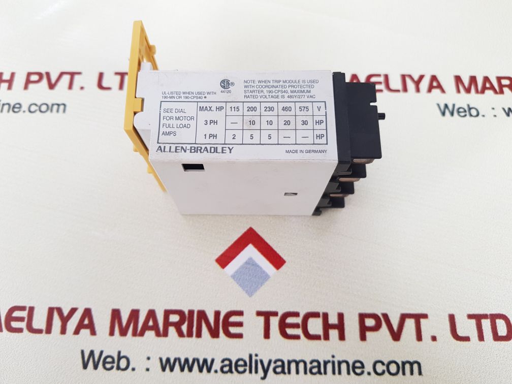 Allen-bradley 190-p320 ser:a motor protection trip block
