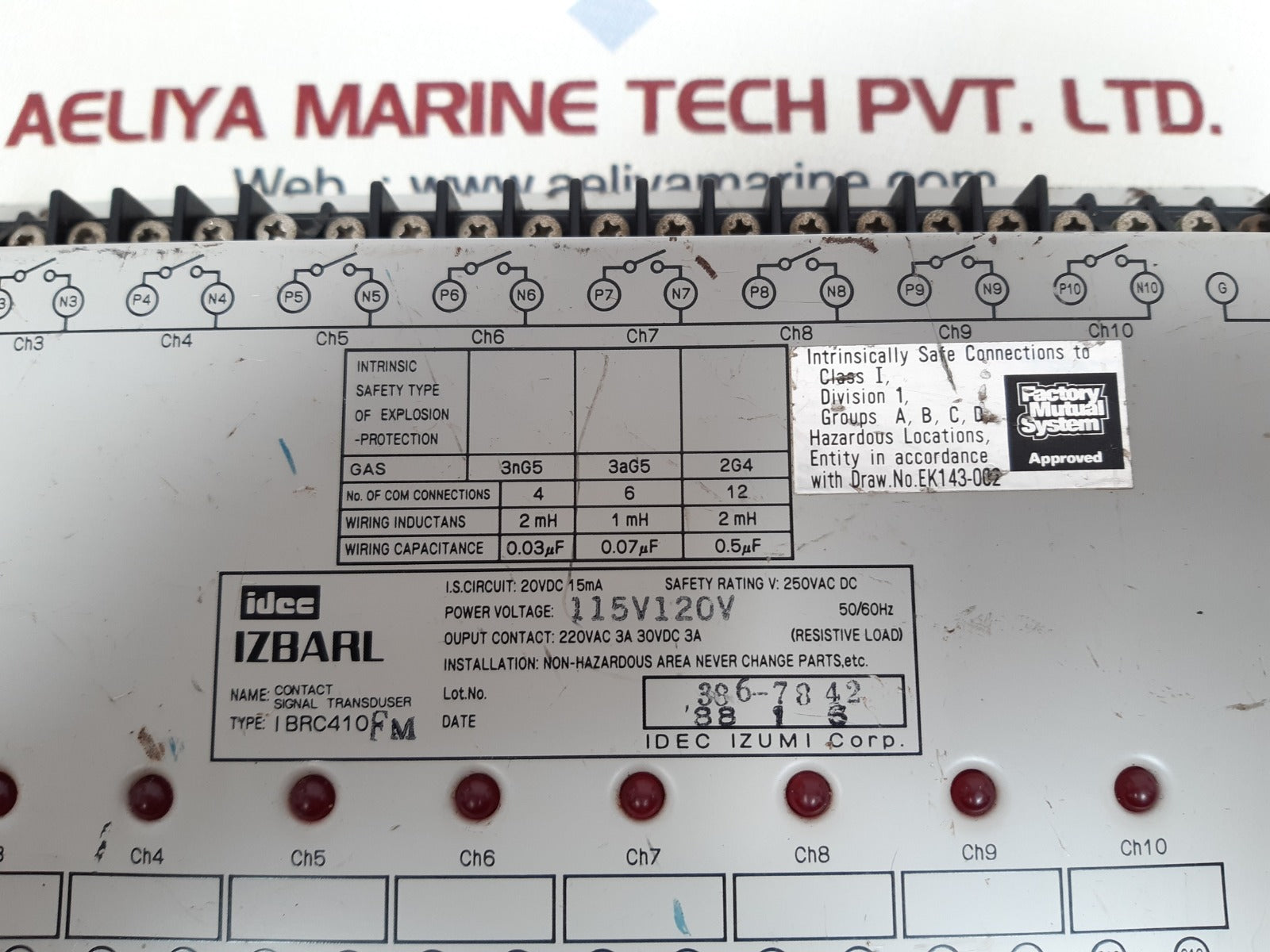 Idec ibrc410fm contact signal transduser