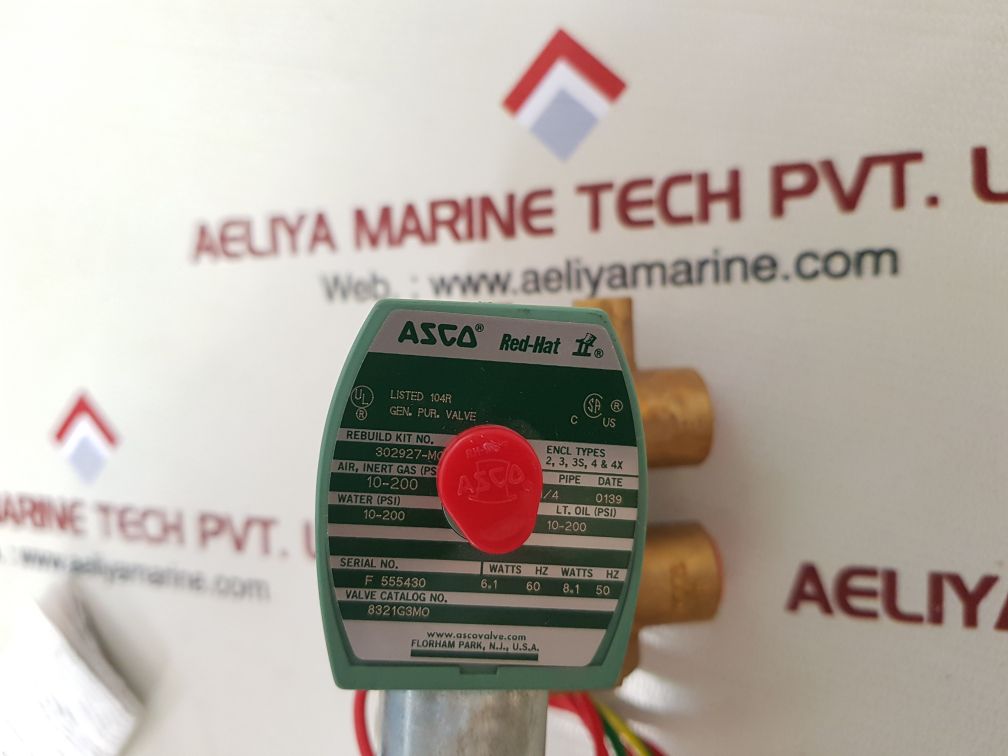 Asco red-hat 8321g3m0 solenoid valve
