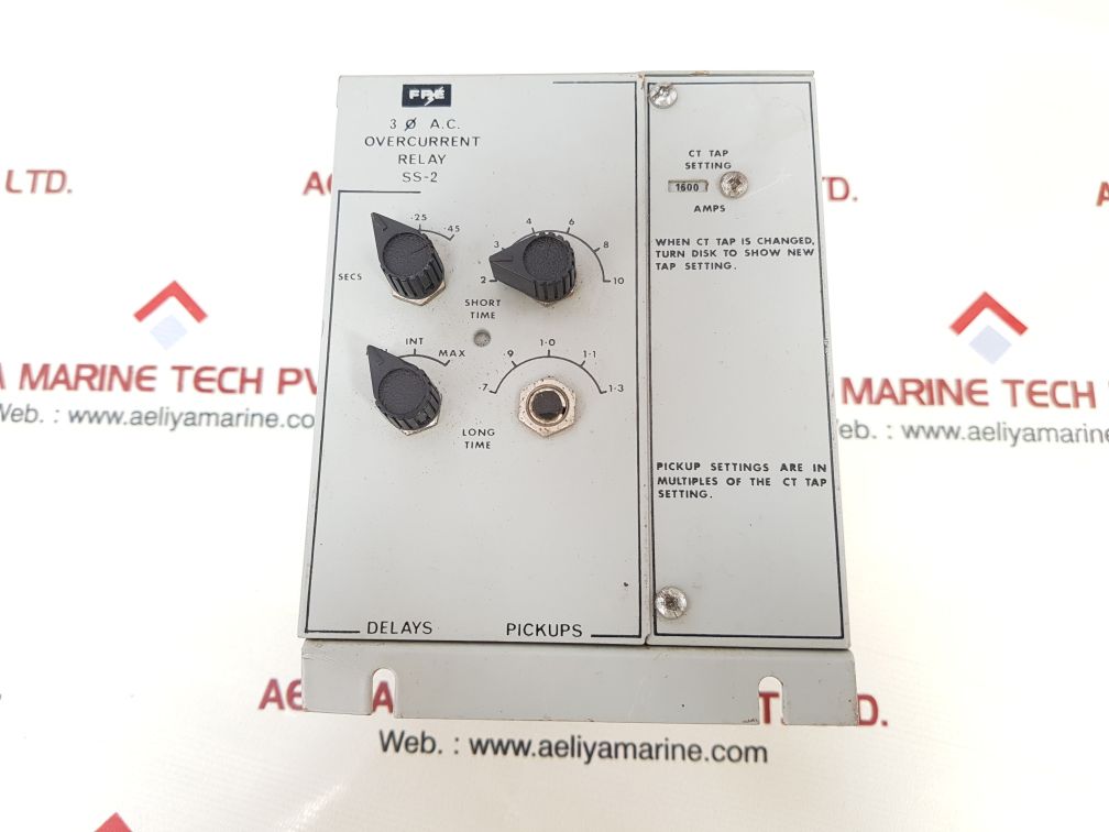 Fpe ss-2 overcurrent relay 1600 amps
