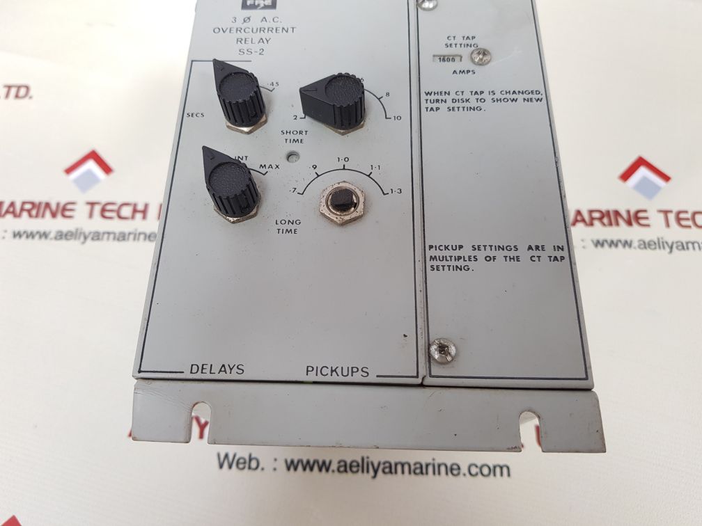 Fpe ss-2 overcurrent relay 1600 amps

