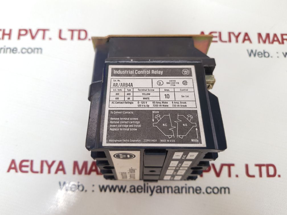Westinghouse ar/arb4a industrial control relay
