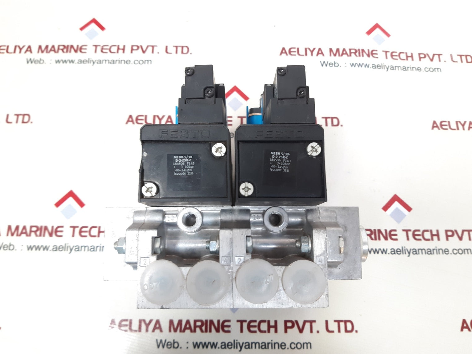 Festo mebh-5/3b-d-2-zsr-c solenoid valve 40-145psi