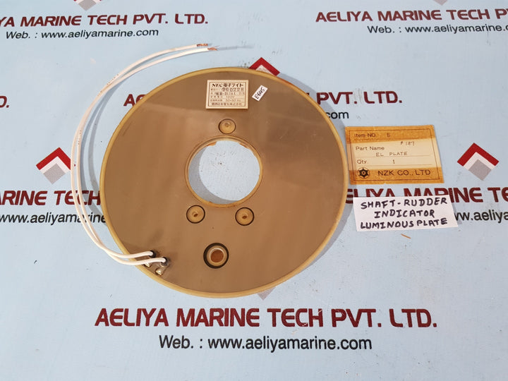Nzk el plate eb-2518-1 hr shaft-rudder indicator luminous plate