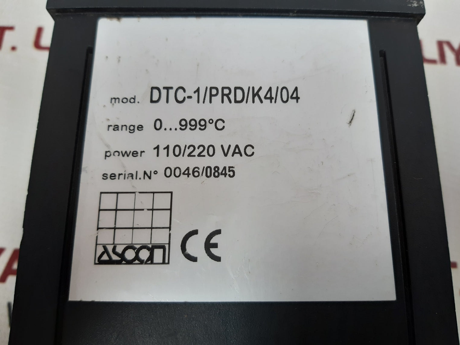 Ascon dtc-1/prd/k4/04 temperature controller 