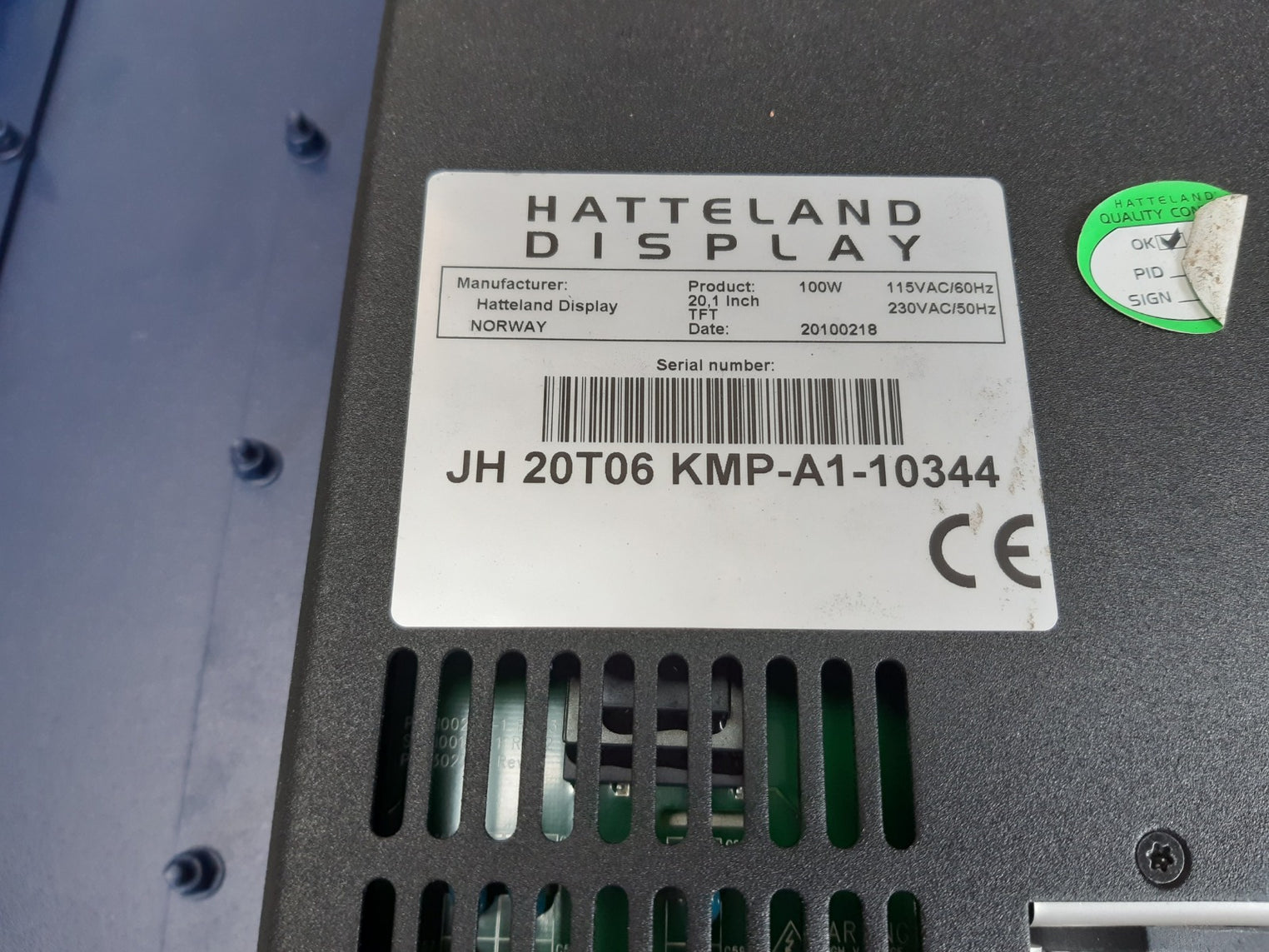 Hatteland jh 20t06 kmp-a1-10344 display