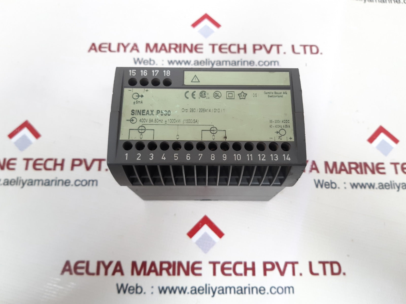 Camille sineax p530 active reactive power transducer 