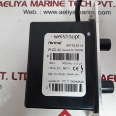 Weishaupt w-zg 02 ignition transformer 