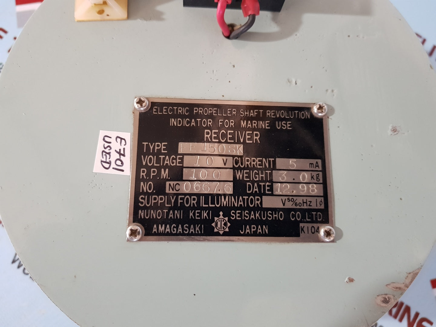 Nunotani keiki fe 150sk electric propeller shaft revolution indicator