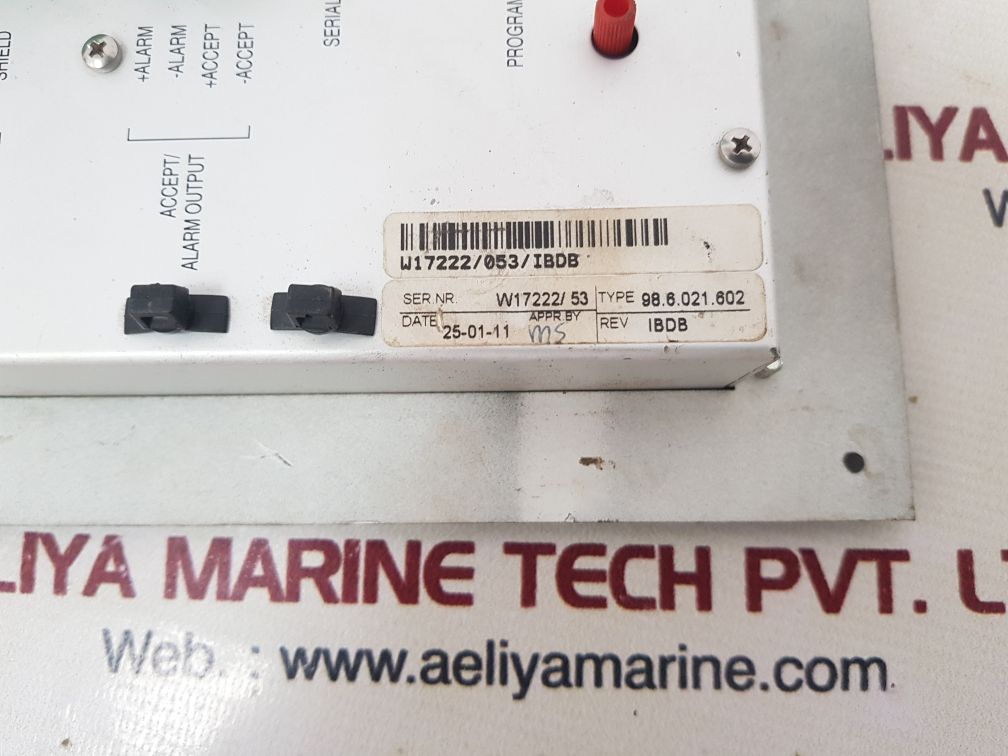 Praxis automation 98.6.021.602 ship monitoring panel Used