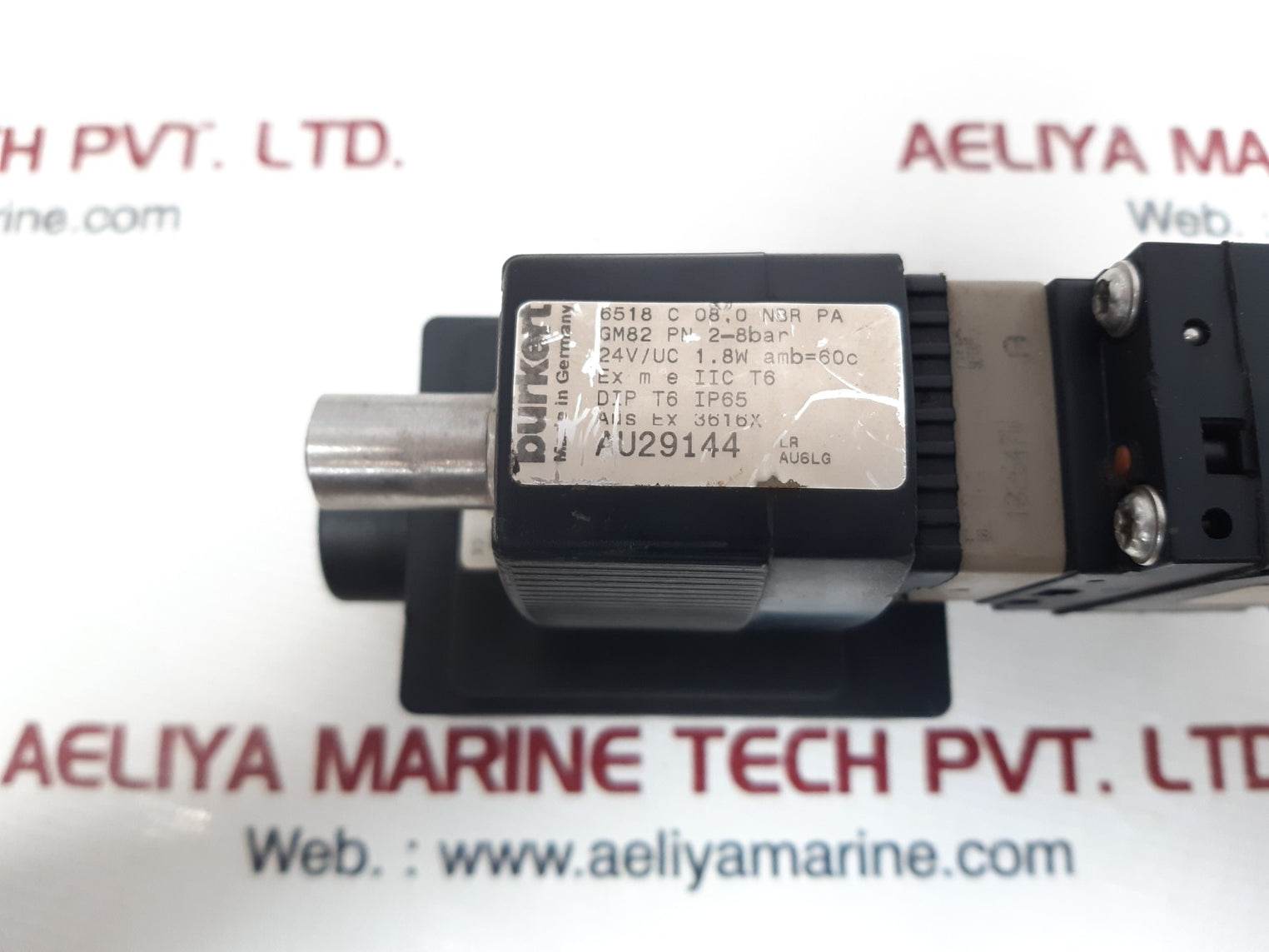 Burkert ac10-z3-6-pd55-ja02 solenoid valve au29144 