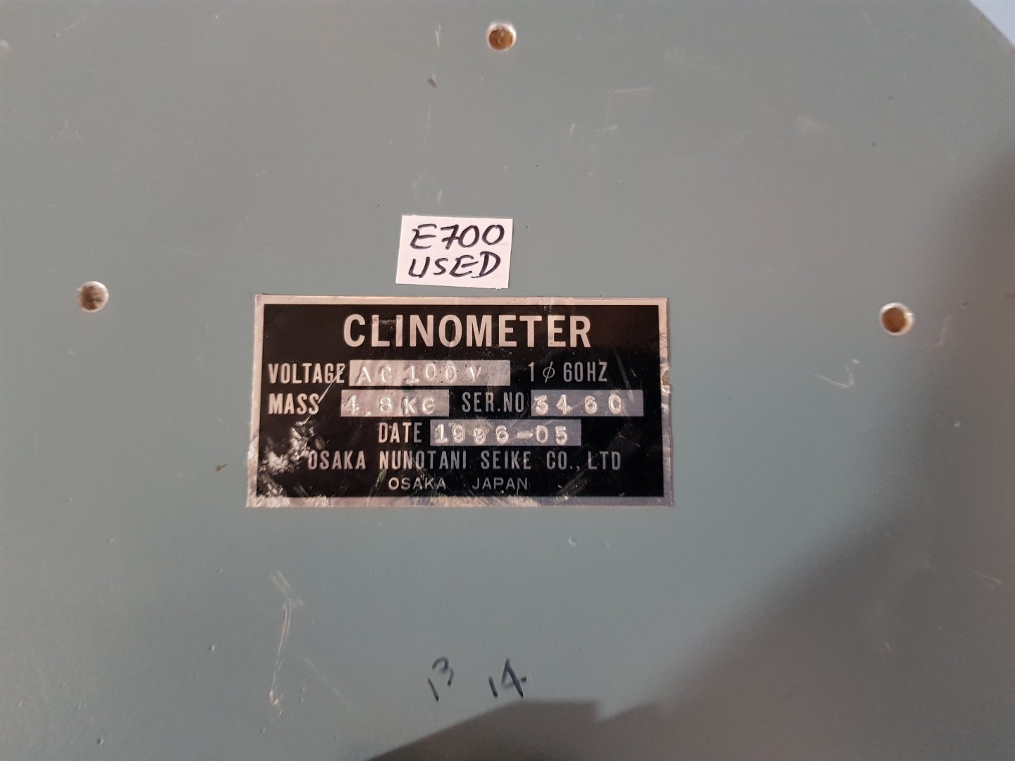 Osaka nunotani clinometer 1 60hz