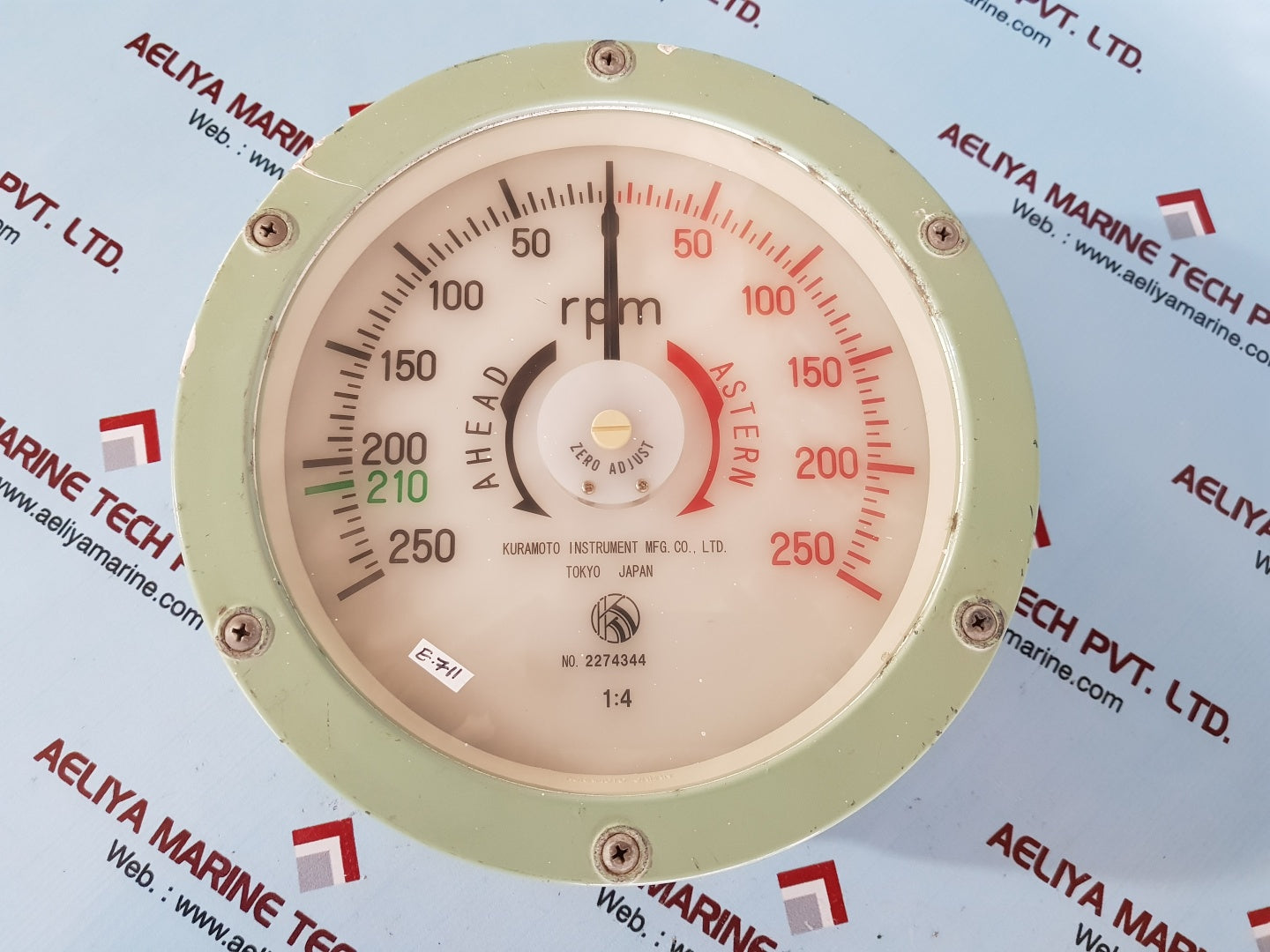 Kuramoto instruments rpm meter 0-250 rpm