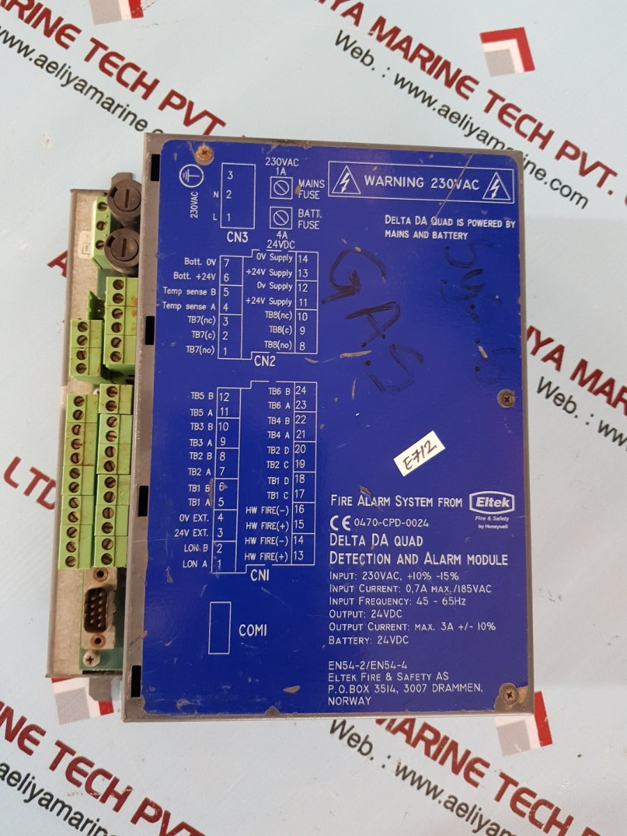 Eltek fire & safety 251800.21 delta da quad marine m/ebus panel 45-65hz