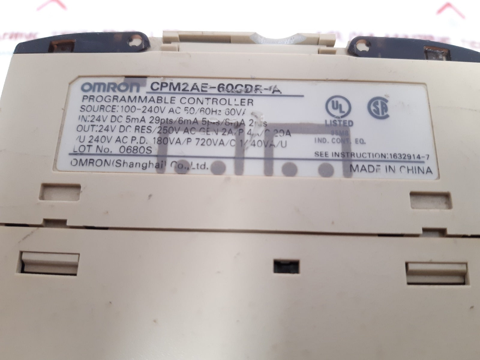 Omron sysmac cpm2ae programmable controller cpm2ae-60cdr-a
