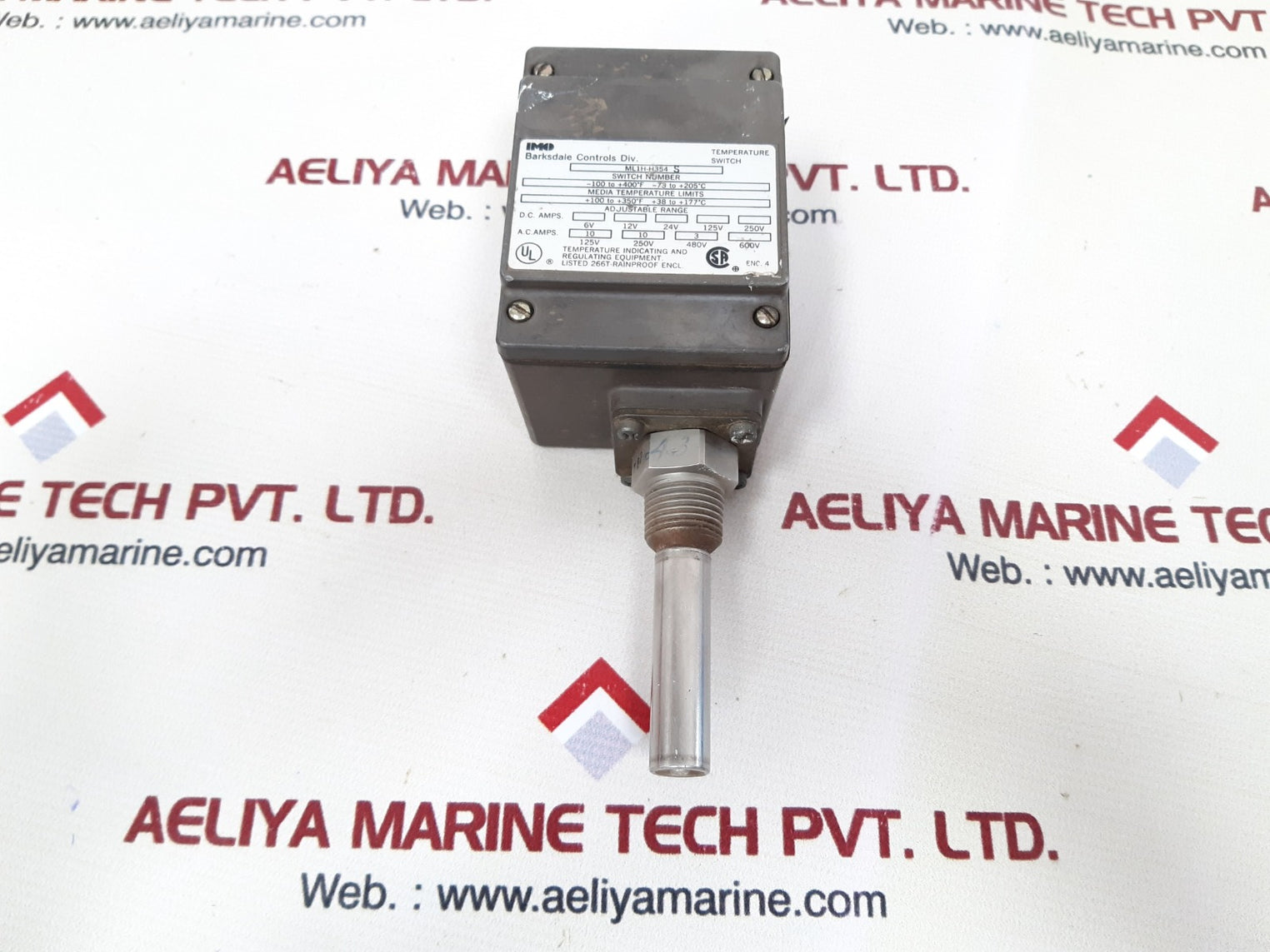 Barksdale ml1h-h354s temperature switch