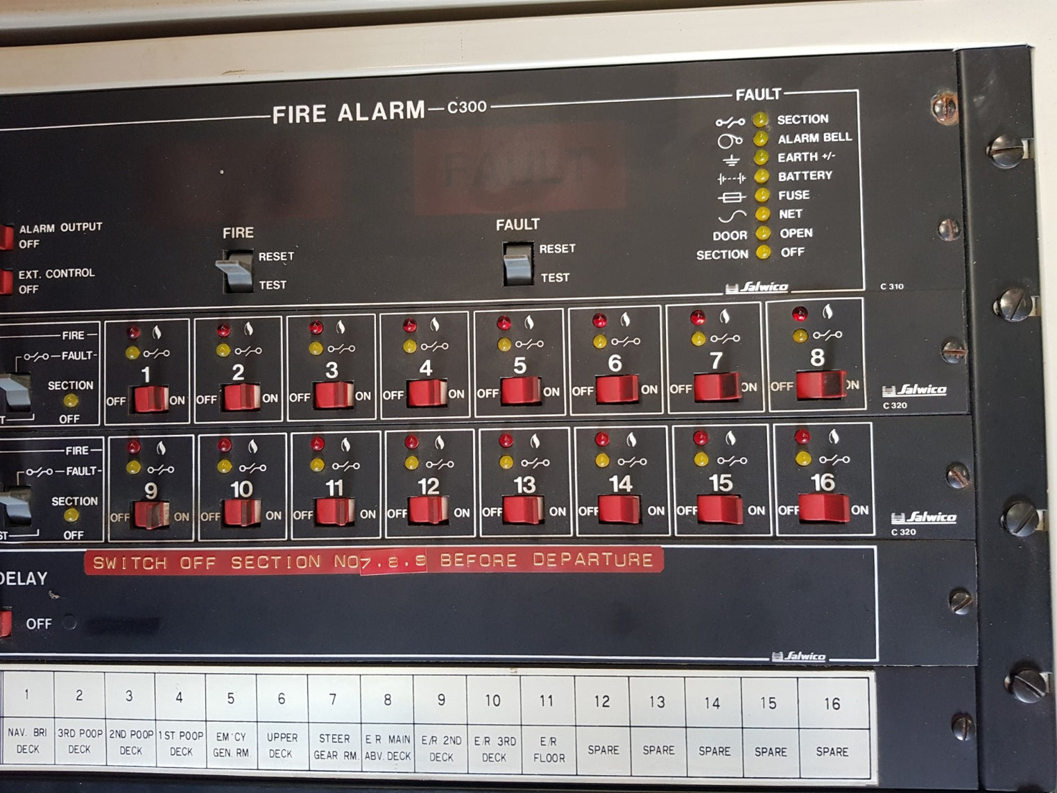 Salwico C300 Gas and Fire Alarm System Panel Fire Alarm C300 BCH SG-3066
