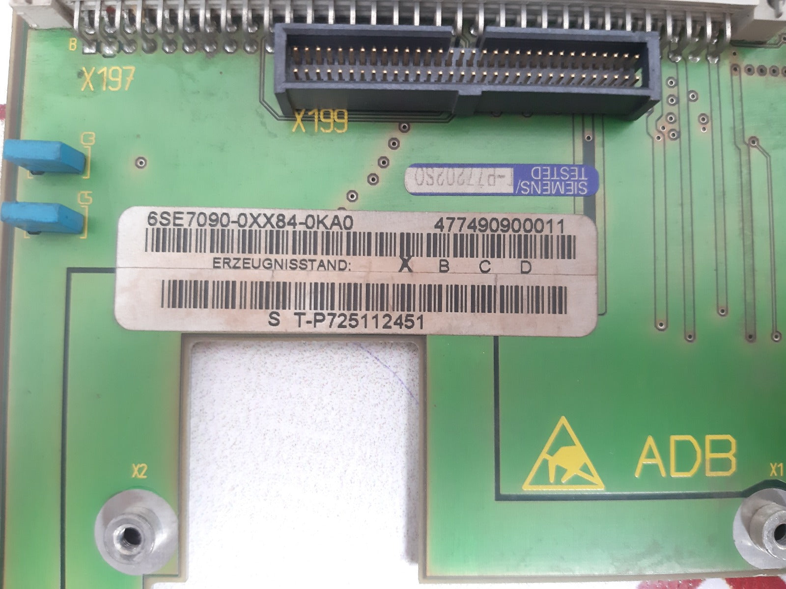 Siemens 6se7090-0xx84-0ka0 adaptor board 