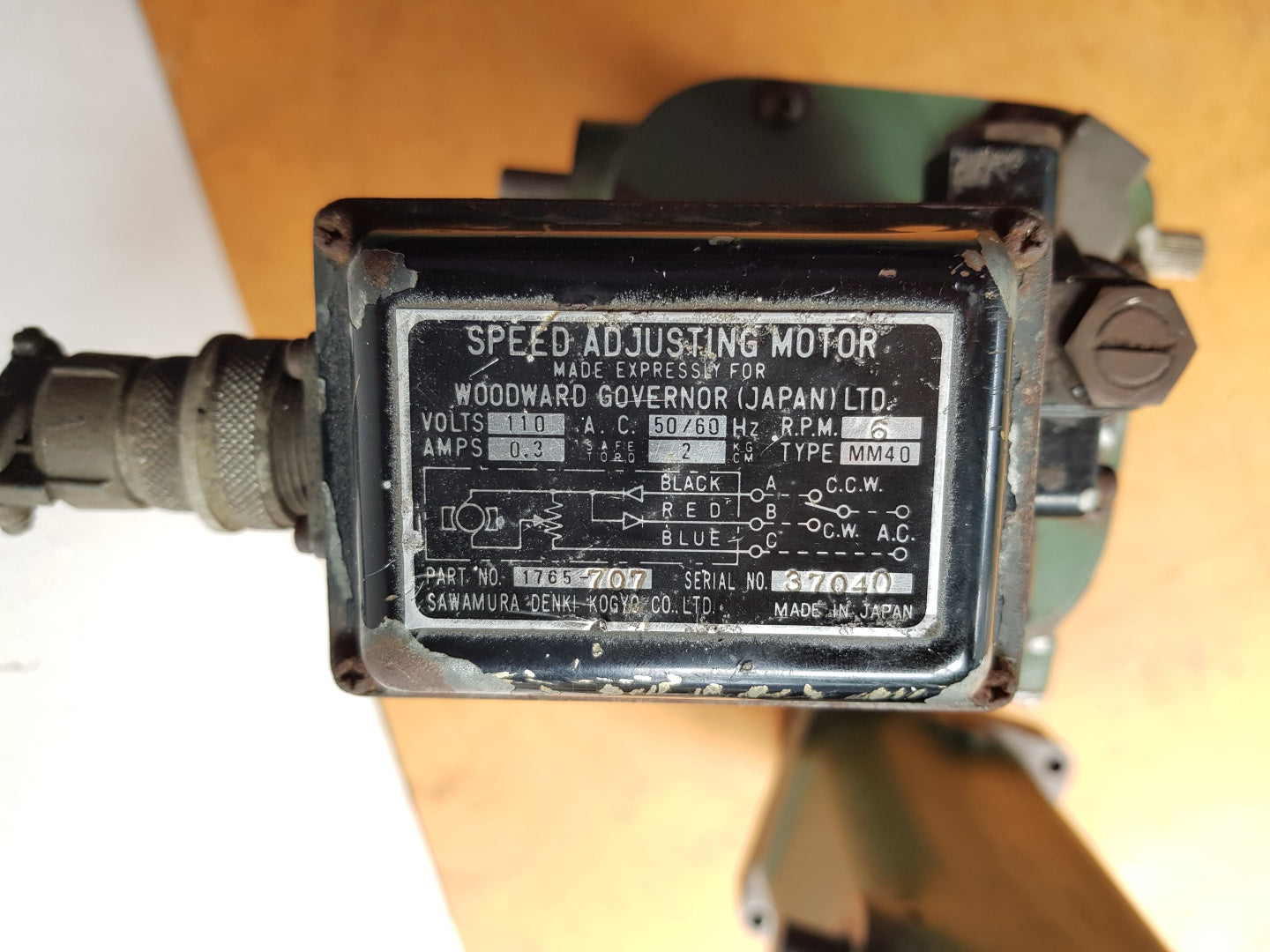 Woodward Ug-8 Governor Rpm 600-1261 N8525 011