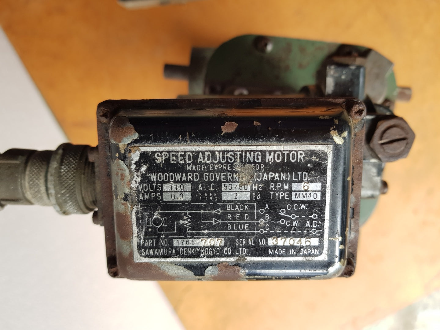 Woodward Ug-8 Governor Rpm 600-1261 N8525 011