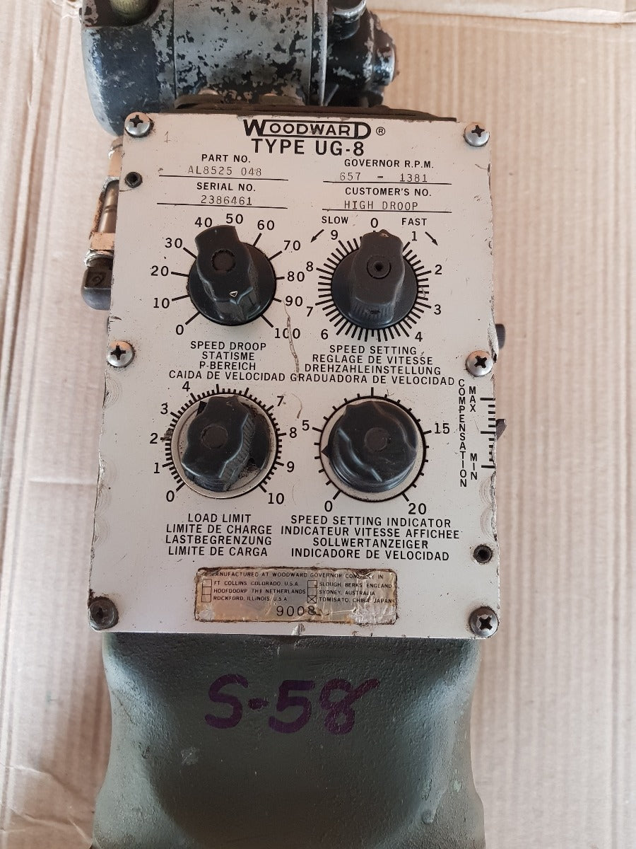 Woodward ug-8 governor r.p.m:657-1381 al8525 048