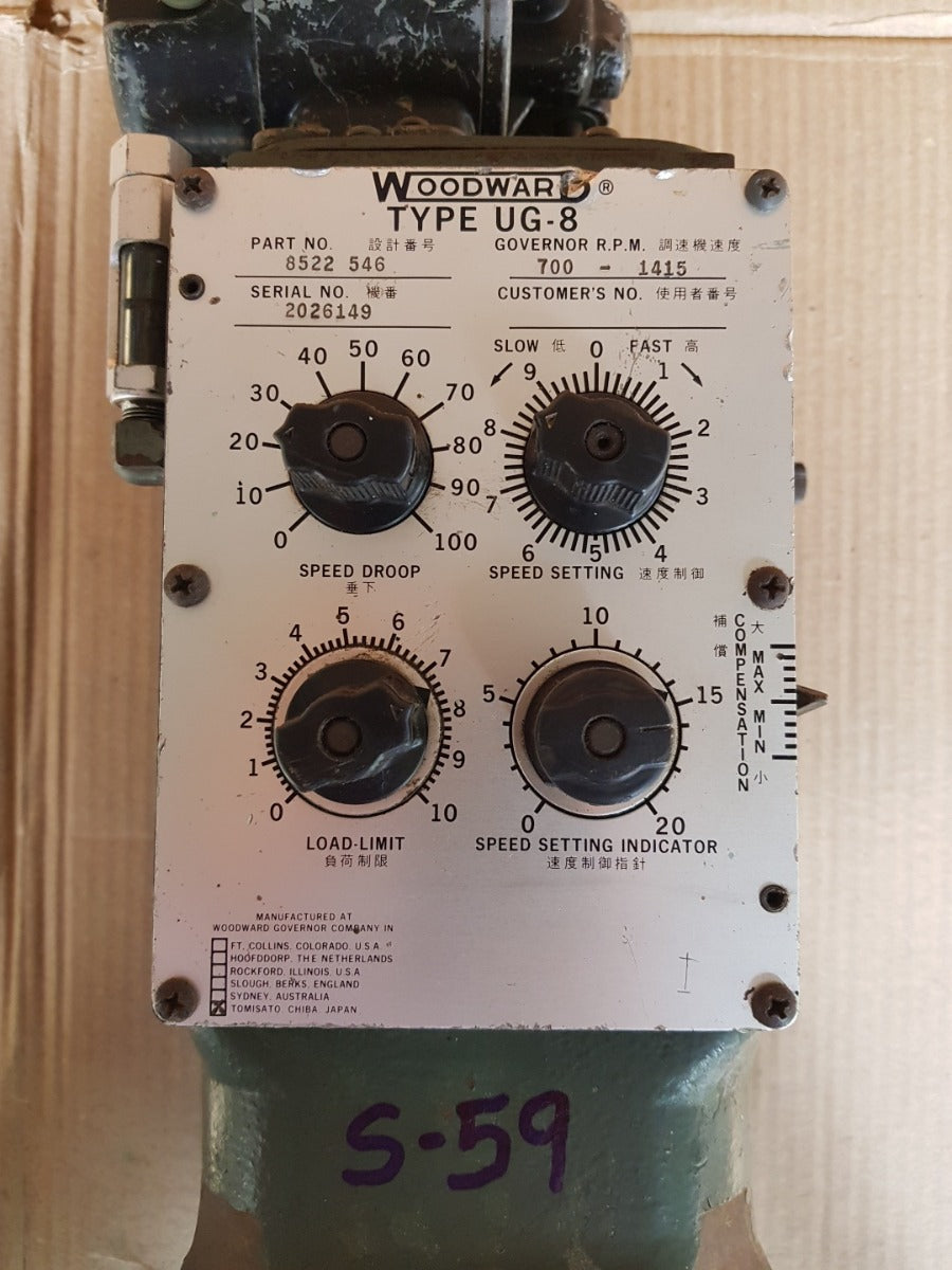 Woodward ug-8 8522 546 governor r.p.m. 700-1415