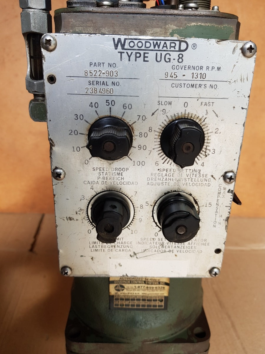 Woodward ug-8 8522-903 governor r.p.m. 945-1310