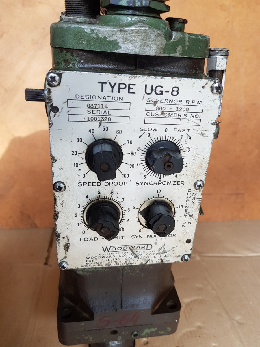 Woodward ug-8 8522-300 governor r.p.m. 1075-1650 125dc