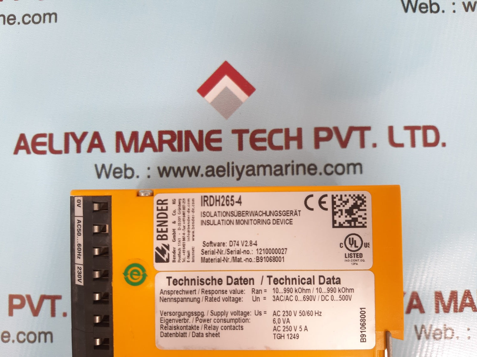 Bender irdh265-4 insulation monitoring device