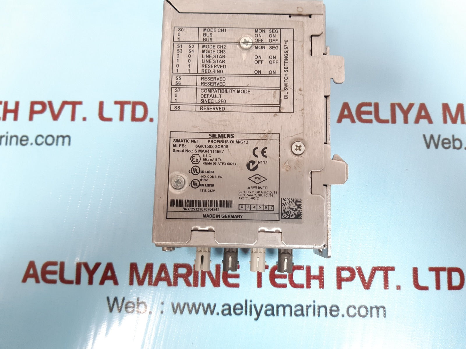 Siemens 6gk1503-3cb00 simatic net profibus olm/g12