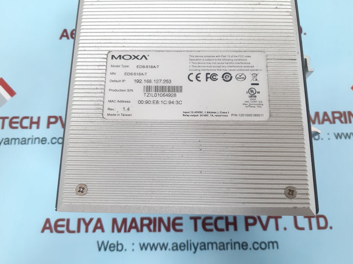 Moxa eds-518a-t etherdevice switch