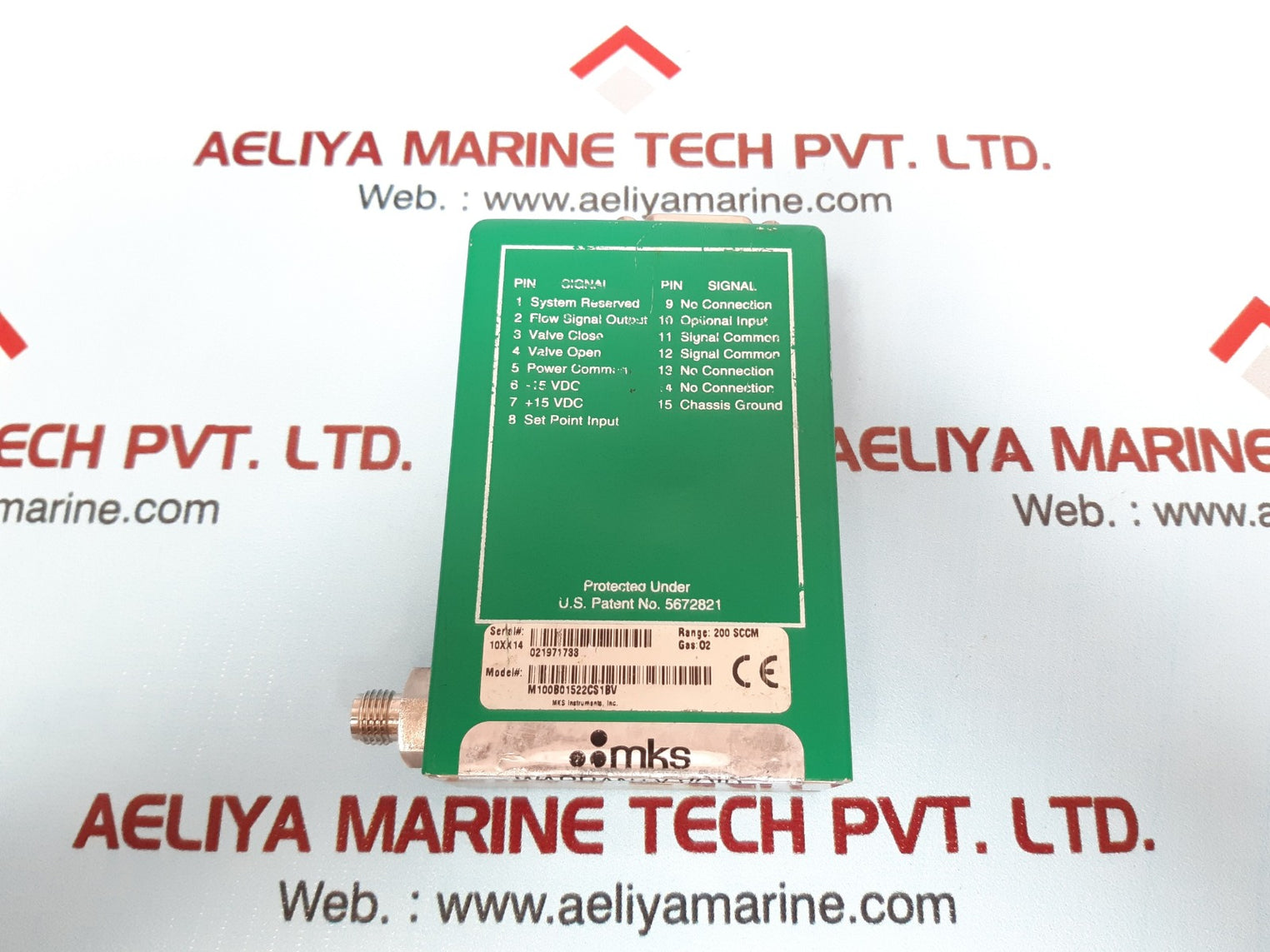 Mks m100b01522cs1bv mass-flo controller