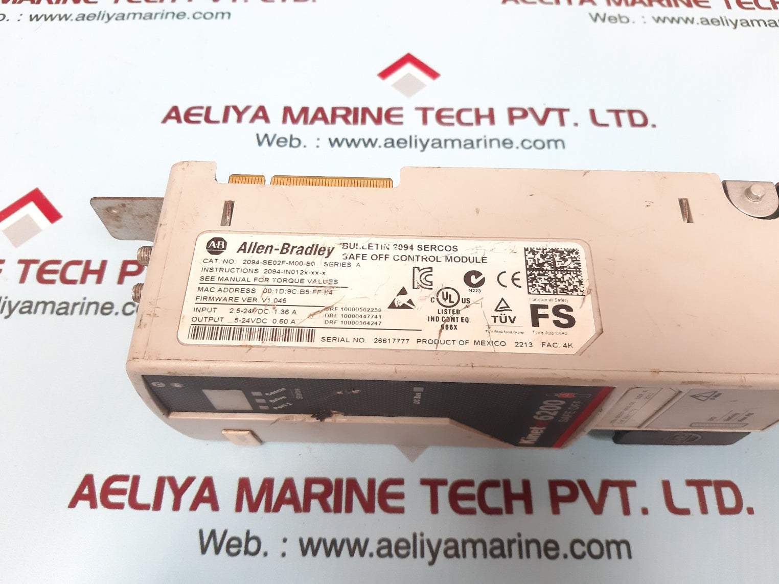 Allen-bradley 2094-se02f-m00-s0 ser a control module 