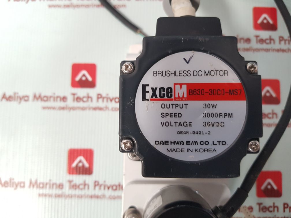 Daehwa b630-3000-ms7 brushless dc motor with rib-40-1000zca rotary encoder
