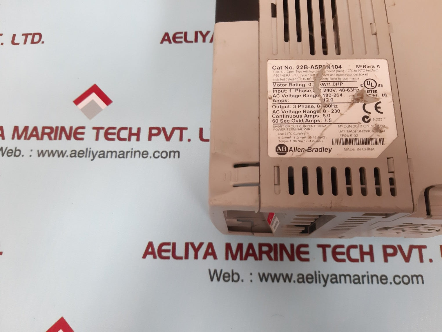 Allen-bradley 22b-a5pon104 powerflex 40