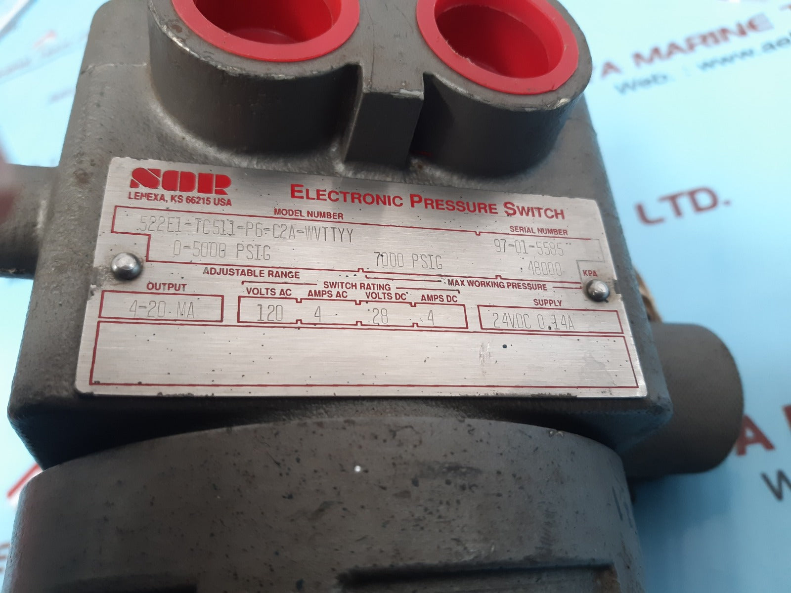 Sor 522e1-tc511-p6-c2a-wvttyy electronic pressure switch