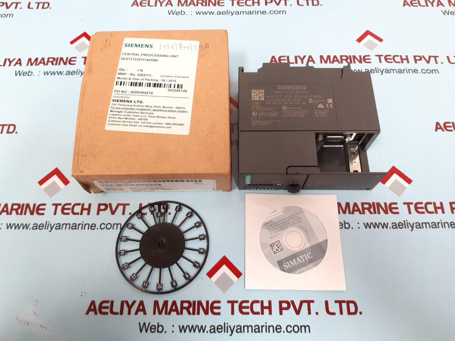 Siemens simatic s7-300 cpu315-2 pn/dp 6es7 315-2eh14-0ab0 processor 