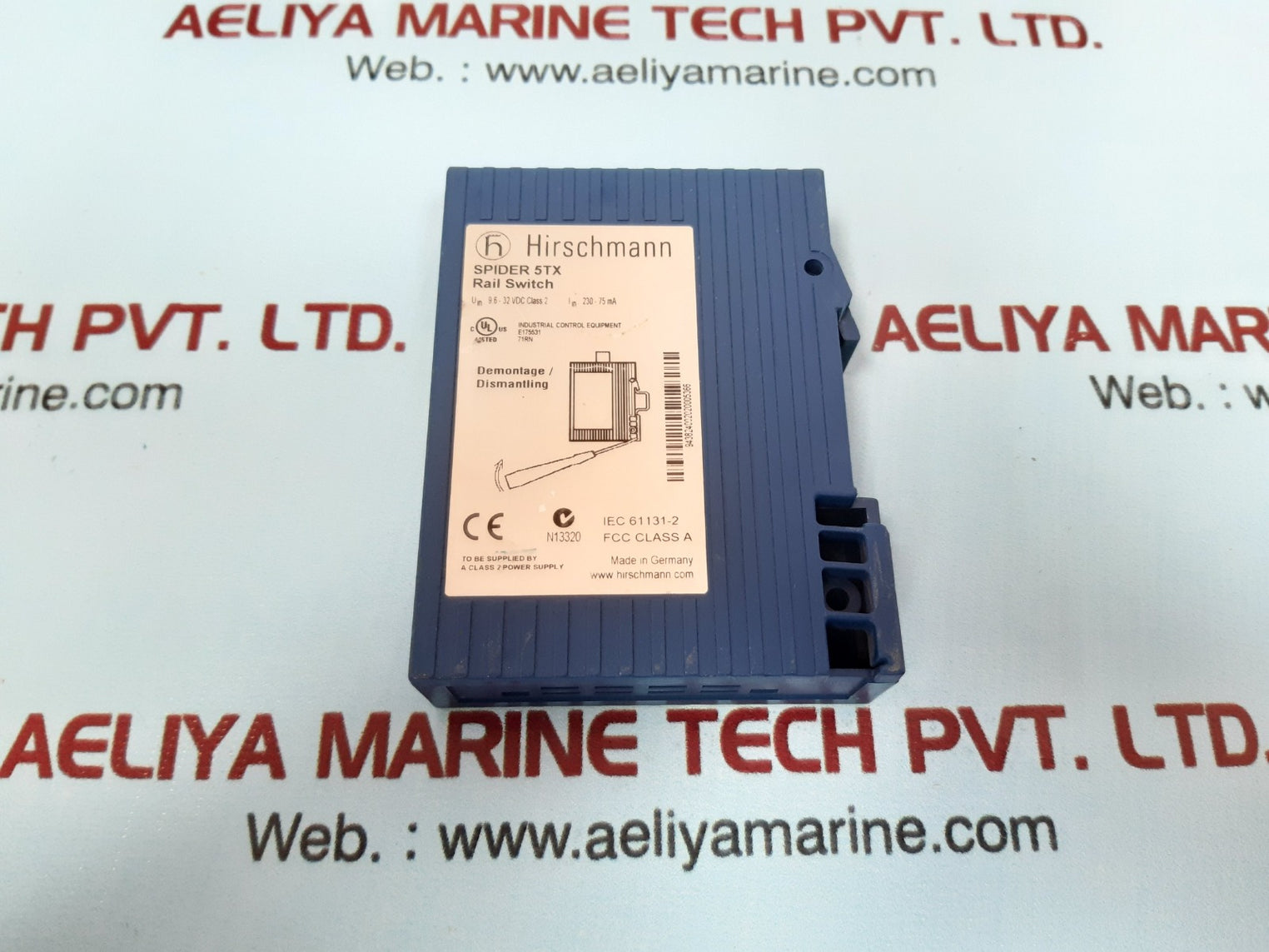 Hirschmann spider 5tx ethernet rail switch e175531