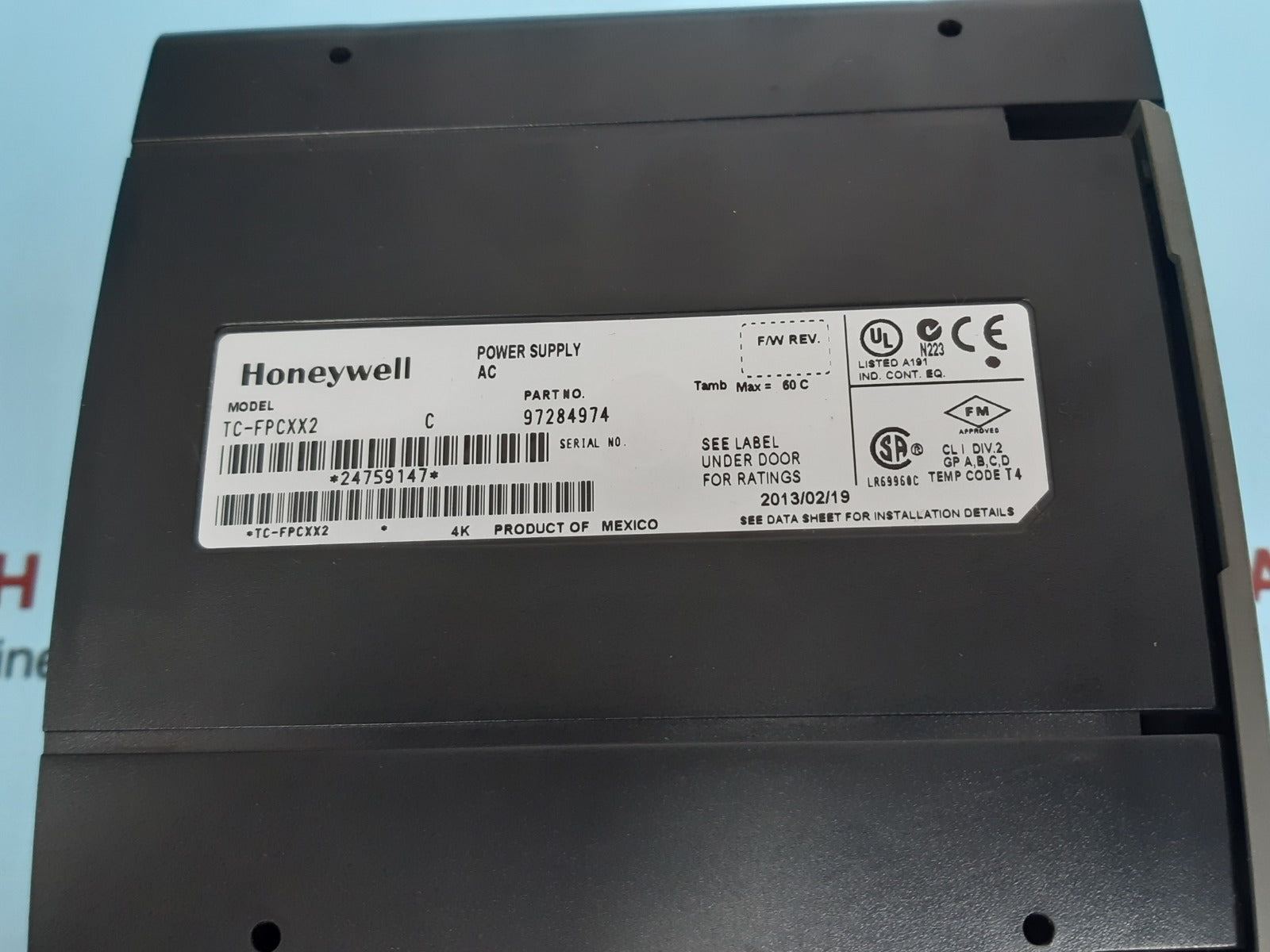 Honeywell tc-fpcxx2 power supply 97284974