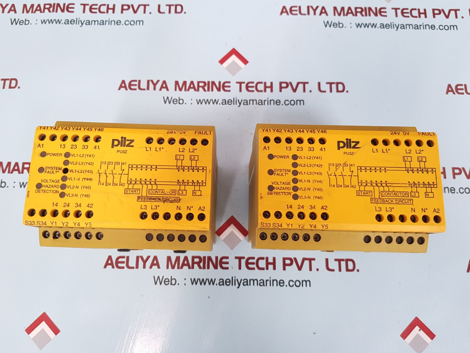 Pilz pu3z 24vdc 3n/o 1n/c 6so safety relay 