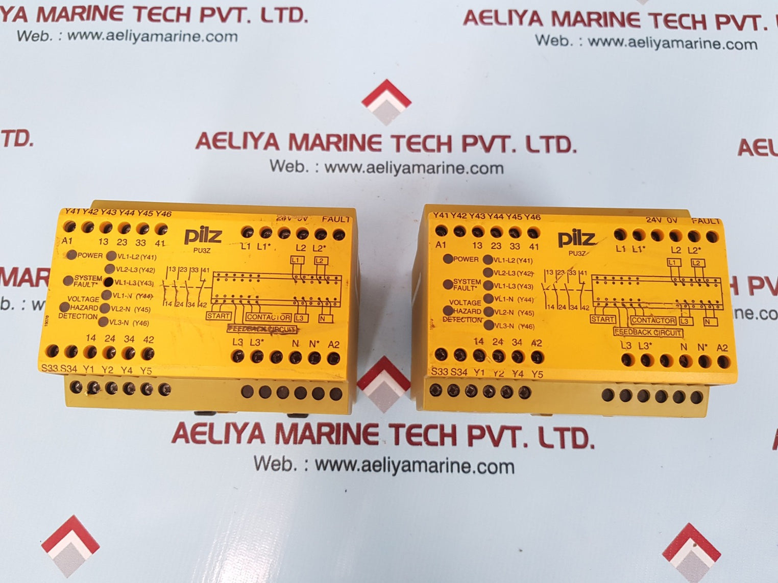 Pilz pu3z 24vdc 3n/o 1n/c 6so safety relay 