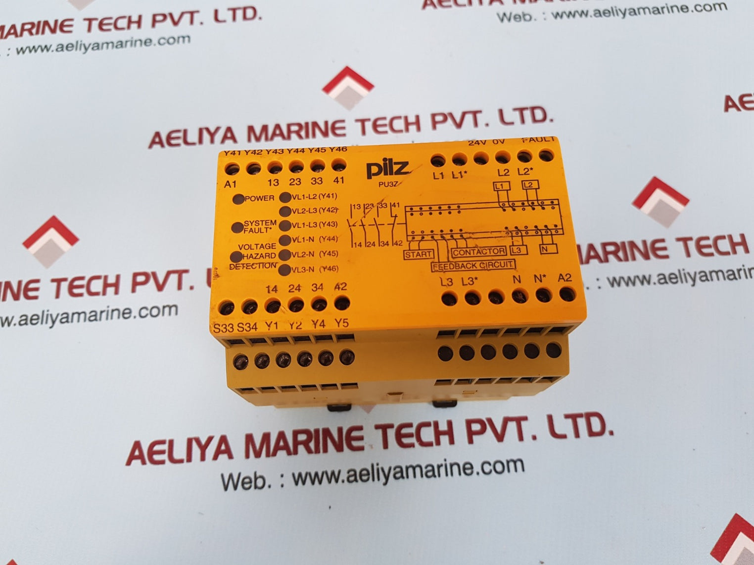 Pilz pu3z 24vdc 3n/o 1n/c 6so safety relay 