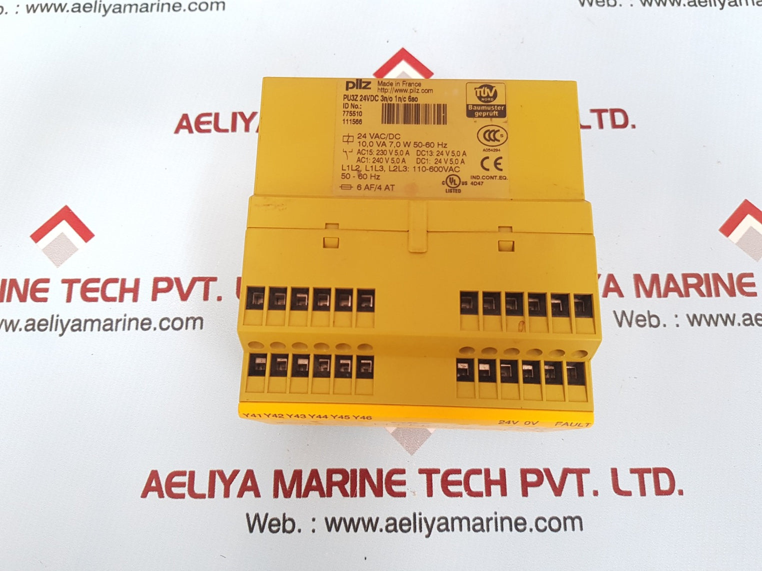 Pilz pu3z 24vdc 3n/o 1n/c 6so safety relay 