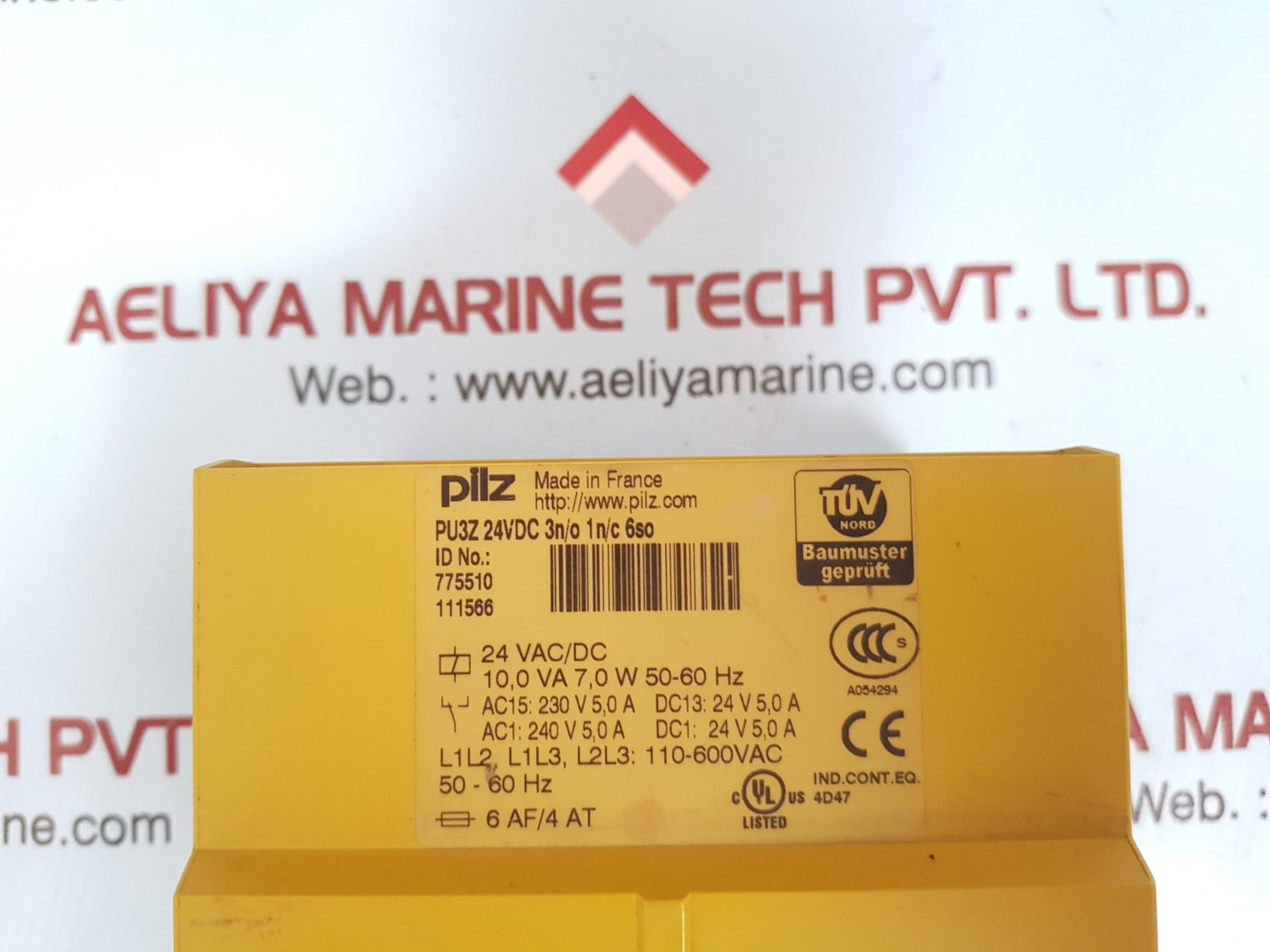 Pilz pu3z 24vdc 3n/o 1n/c 6so safety relay 