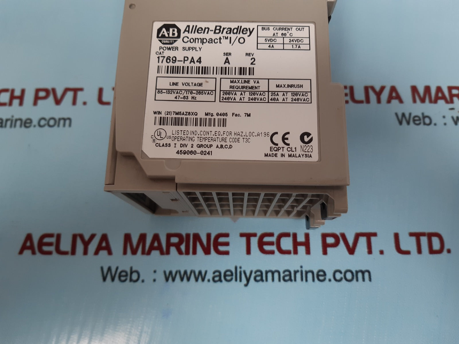 Allen-bradley 1769-pa4 compact i/o power supply ser.a