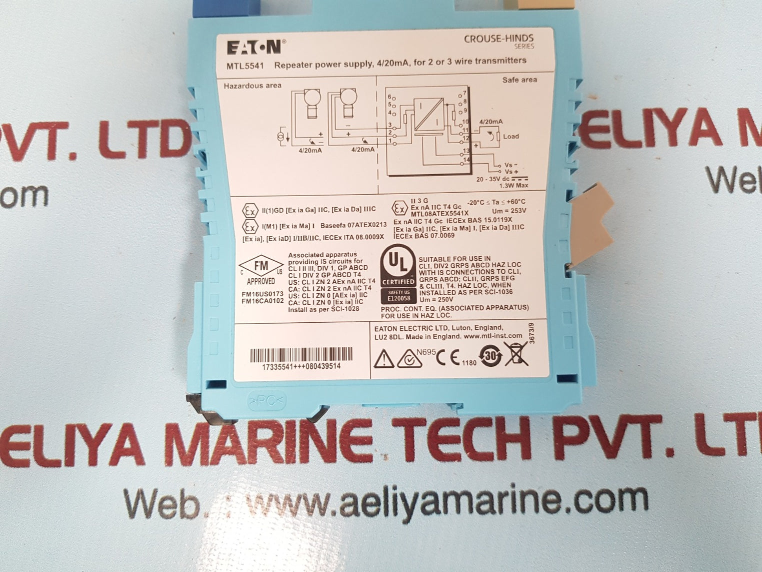 Eaton mtl5541 repeater power supply 4/20ma