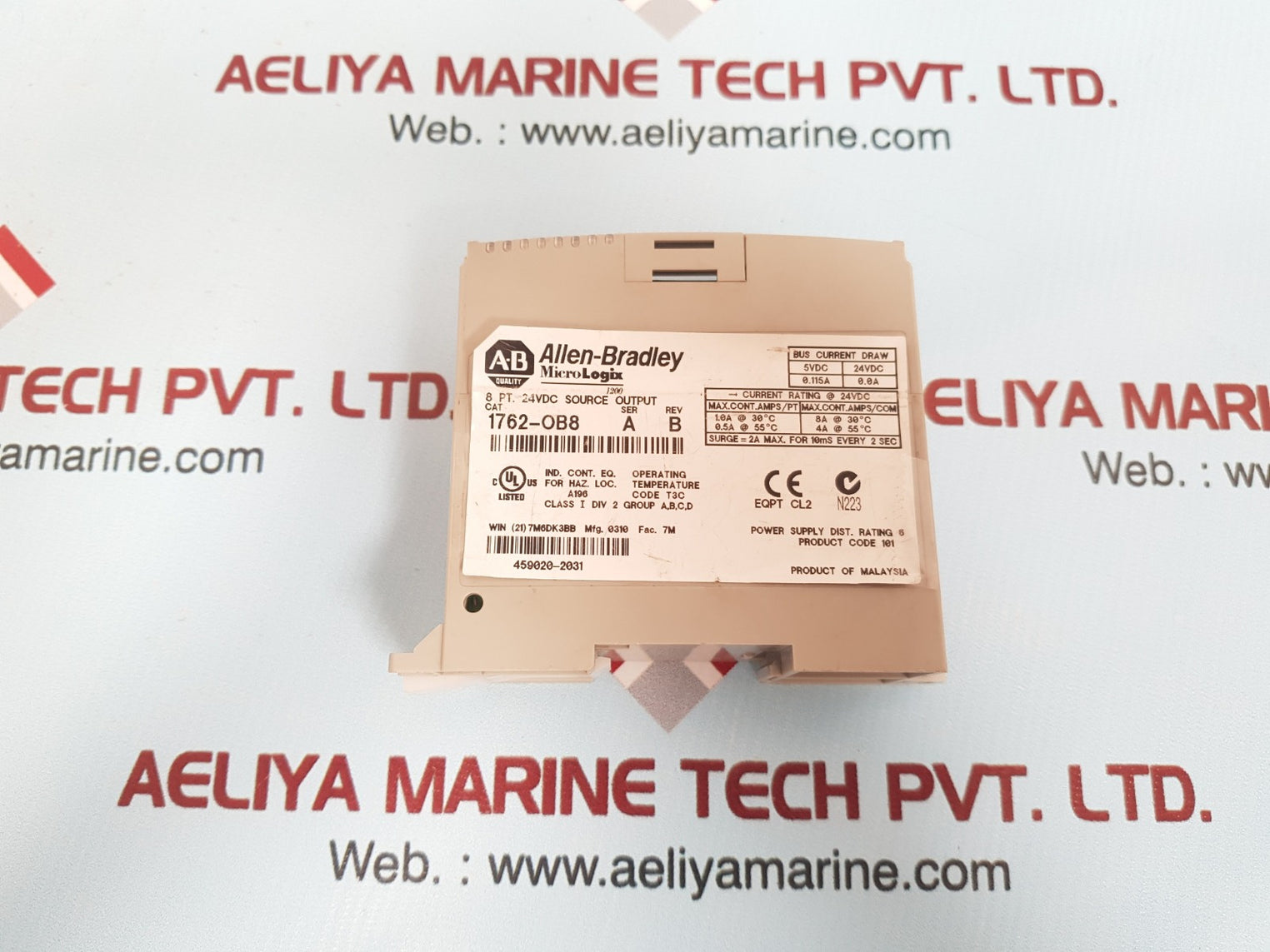 Allen-bradley 1762-0b8 micrologix  24vdc source output module 