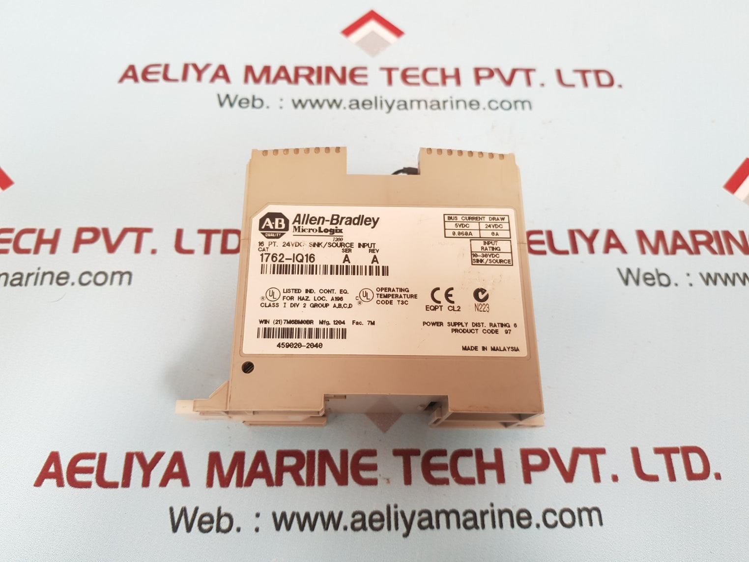 Allen-bradley micrologix 1200 1762-iq16 sink/source input